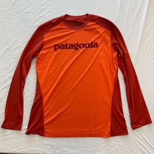 Patagonia Orange Long Sleeve Shirt - Large